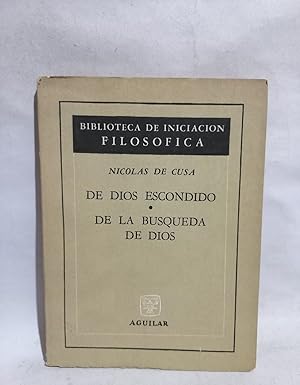 Seller image for De Dios Escondido/De la Busqueda de Dios for sale by Libros de Ultramar Alicante