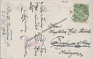 Original Autograph Karte Maximilian Liebenwein an Karl Stechele 23. Dezember 1914 /// Autograph s...