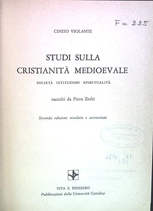 Seller image for Studi Sulla Cristianit Medioevale: Societ Istituzioni Spiritualit. for sale by books4less (Versandantiquariat Petra Gros GmbH & Co. KG)
