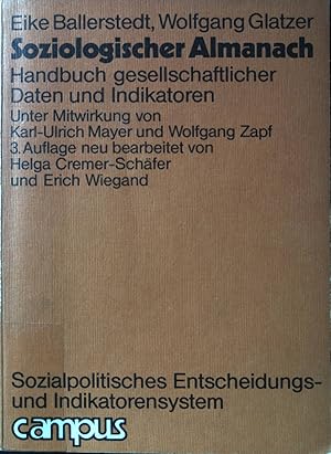 Seller image for Soziologischer Almanach : Handbuch gesellschaftl. Daten u. Indikatoren. SPES ; Bd. 5. for sale by books4less (Versandantiquariat Petra Gros GmbH & Co. KG)