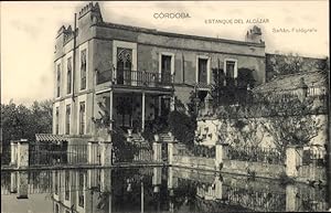 Ansichtskarte / Postkarte Córdoba Andalusien Spanien, Alcázar, Teich