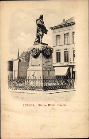 Ansichtskarte / Postkarte Anvers Antwerpen Flandern, Statue David Teniers