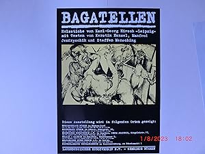 Plakat zu Ausstellungen "Bagatellen" (verschiedene Orte und Daten)