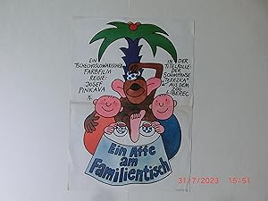 Plakat zum Film "Ein Affe am Familientisch". Ein tschechoslowakischer Farbfilm. Regie: Josef Pink...