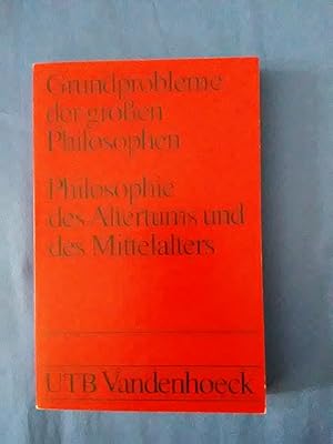 Bild des Verkufers fr Philosophie des Altertums und des Mittelalters : Sokrates, Platon, Aristoteles, Augustinus, Thomas von Aquin, Nikolaus von Kues. hrsg. von Josef Speck / Grundprobleme der groen Philosophen; UTB ; 146 zum Verkauf von Antiquariat BehnkeBuch