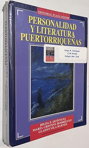 Bild des Verkufers fr Personalidad y Literatura Puertorriquenas (Spanish Edition) zum Verkauf von Once Upon A Time