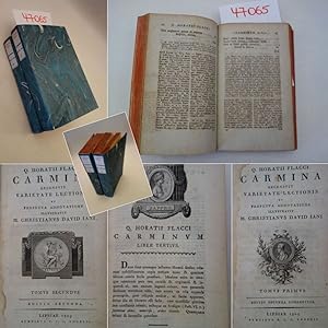 Seller image for Q. Horatii Flacci Carmina recensuit varietate lectionis er perpetua adnotatione iIllustravit M. Christianus David Iani. Primus / Tomus Secundus * 2 Bnde ( v o l l s t  n d i g ) for sale by Galerie fr gegenstndliche Kunst