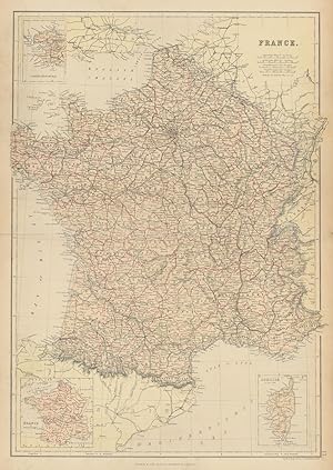 France; Inset maps of Finister; France in Provinces; Corsica