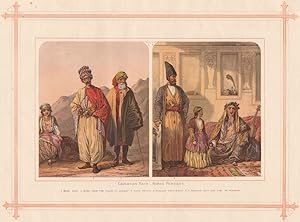 Caucasian Race-Kurds. Persians. 1. Kurd girl. 2. Kurd from the Plain of Ararat. 3. Kurd Priest. 4...
