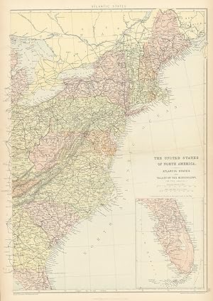 The United States, of North America. Atlantic States and Valley of the Mississippi; Inset map of ...