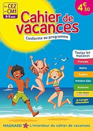 Bild des Verkufers fr Cahier de vacances - Du CE2 au CM1 - 8-9 ans zum Verkauf von Dmons et Merveilles