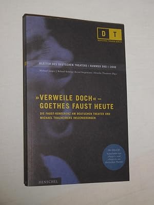 Bild des Verkufers fr Bltter des Deutschen Theaters 3/2006. "Verweile doch" - Goethes Faust heute. Die Faust-Konferenz am Deutschen Theater und Michael Thalheimers Inszenierungen zum Verkauf von Fast alles Theater! Antiquariat fr die darstellenden Knste