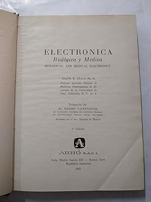 Imagen del vendedor de Electronica biologica y medica a la venta por Libros nicos