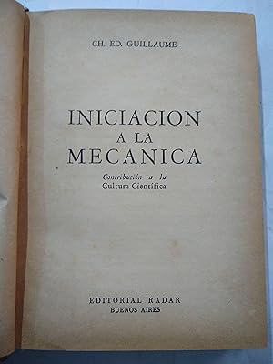 Imagen del vendedor de Iniciacion a la mecanica a la venta por Libros nicos