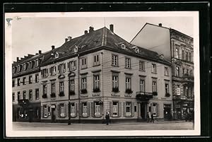 Ansichtskarte Karlsruhe am Rhein, Restaurant Kaiserhof am Platz