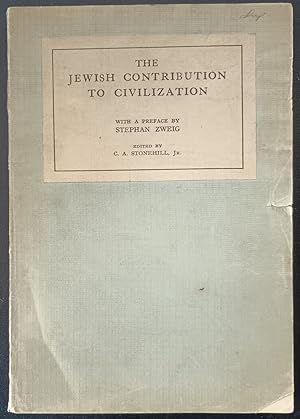 Bild des Verkufers fr The Jewish Contribution to Civilization zum Verkauf von Trouve Books