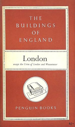 Imagen del vendedor de London, except the cities of London and Westminster (Buildings of England series;no.6) a la venta por M Godding Books Ltd