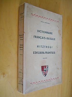 Dictionnaire Français-Basque Hitzthegi Eskuara-Frantses Grammaire
