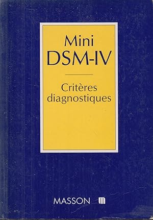Seller image for Mini Dsm-iv-tr : Critres Diagnostiques for sale by PRISCA