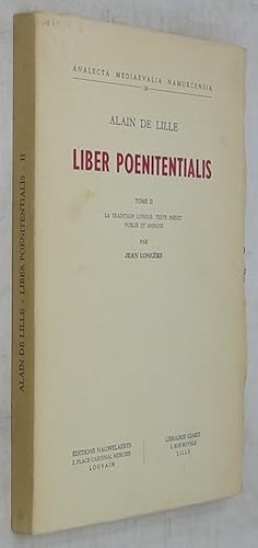 Alain De Lille: Liber Poenitentialis, Tome II (Analecta Mediaevalia Namurcensia 18)