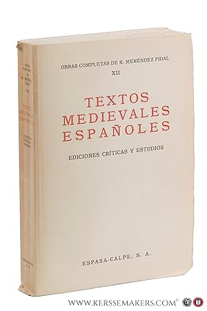 Bild des Verkufers fr Textos medievales espaoles. Ediciones crticas y estudios. zum Verkauf von Emile Kerssemakers ILAB