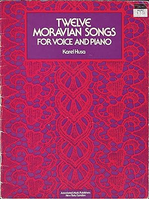 Image du vendeur pour Twelve Moravian Songs for Voice and Piano mis en vente par Firefly Bookstore