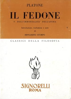 Imagen del vendedor de Fedone o dell'immortalit dell'anima. a la venta por BFS libreria