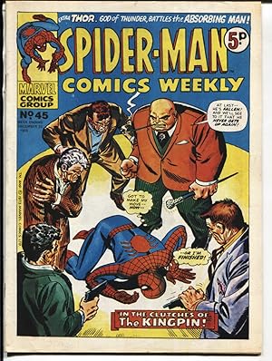 SPIDER-MAN COMICS WEEKLY #45--1973--ROMITA--JACK KIRBY--BRITISH--KINGPIN VF-