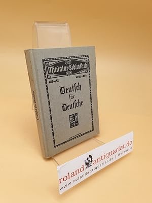 Bild des Verkufers fr Tarnschrift "Deutsch fr Deutsche" zum Verkauf von Roland Antiquariat UG haftungsbeschrnkt