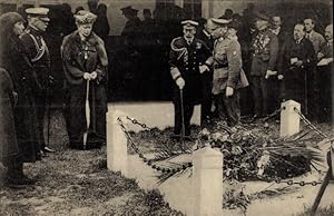 Imagen del vendedor de Ansichtskarte / Postkarte Besuch Ihrer Majestten, des Knigs und der Knigin von England, im Edith Cavell Memorial a la venta por akpool GmbH