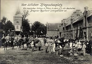 Ansichtskarte / Postkarte Östlicher Kriegsschauplatz, Russisches Schloss in Polen, Deutsches Drag...