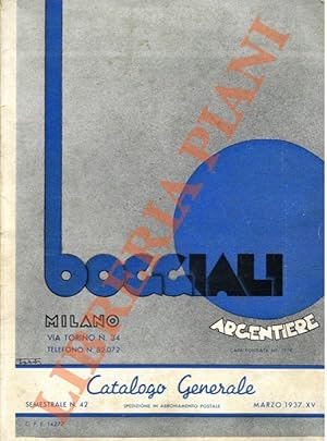 Catalogo generale 1937. Argenterie. Posate, ecc.