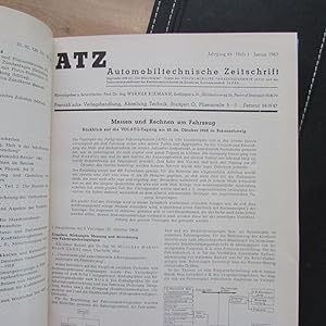 Imagen del vendedor de ATZ - Automobiltechnische Zeitschrift, Jahrgang 65, Nr. 1 bis 12 (12 Zeitschriften) a la venta por Bookstore-Online