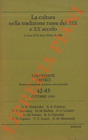 La cultura nella tradizione russa del XIX e XX secolo.