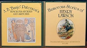 Image du vendeur pour HUMOROUS STORIES OF HENRY LAWSON & A.B."BANJO" PATERSON'S HUMOROUS STORIES AND SKETCHES. Decorated with watercolours and sketches by S. T. Gill. & Comics from Comic Australian. mis en vente par The Antique Bookshop & Curios (ANZAAB)