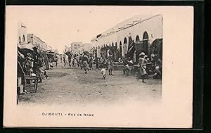 Ansichtskarte Djibouti, Rue de Rome