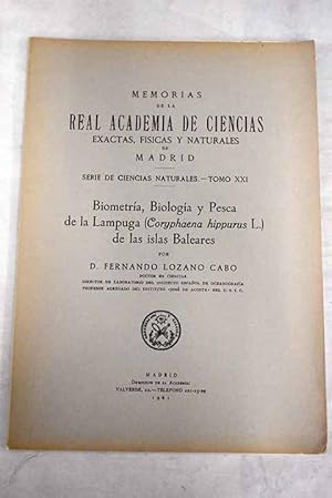 Imagen del vendedor de Biometra, biologa y pesca de la Lampuga a la venta por Alcan Libros