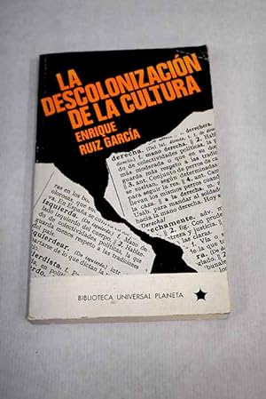 Imagen del vendedor de La descolonización de la cultura a la venta por Alcaná Libros