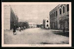 Ansichtskarte Djibouti, Rue du Port