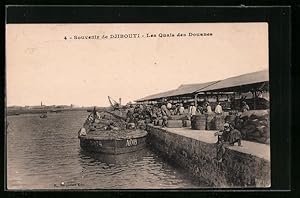 Ansichtskarte Djibouti, Les Quais des Douanes