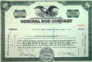 Bild des Verkufers fr General Box Company - Shares - Stock - Actions - Aandelen zum Verkauf von de KunstBurg