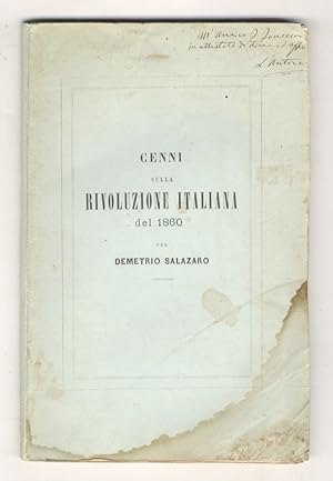 Cenni sulla Rivoluzione italiana del 1860.