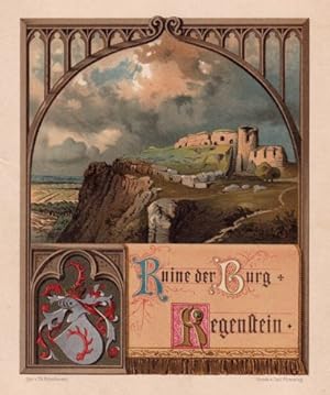 Imagen del vendedor de Ruine der Burg Regenstein. Farbige Lithographie von Th.Kutschmann. a la venta por Antiquariat Heinz Tessin