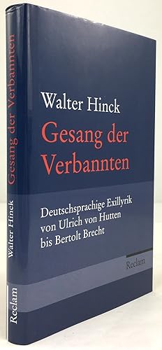 Seller image for Gesang der Verbannten. Deutschsprachige Exillyrik von Ulrich von Hutten bis Bertolt Brecht. for sale by Antiquariat Heiner Henke