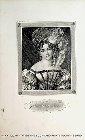 Bild des Verkufers fr SONTAG, Henriette Sontag (1806-1854), deutsche Sngerin und Schauspielerin zum Verkauf von ANTIQUARIAT.WIEN Fine Books & Prints