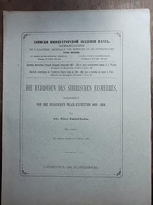 Bild des Verkufers fr Die Hydroiden des Sibirischen Eismeeres Gesammelt von der russischen Polarexpedition 1900 - 1903 zum Verkauf von Windau Antiquariat