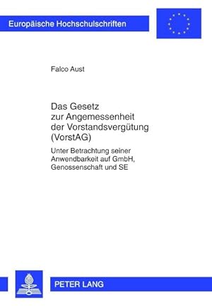 Seller image for Aust, F: Gesetz zur Angemessenheit der Vorstandsvergtung (V for sale by BuchWeltWeit Ludwig Meier e.K.