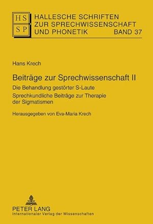 Bild des Verkufers fr Beitrge zur Sprechwissenschaft II zum Verkauf von BuchWeltWeit Ludwig Meier e.K.