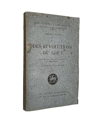 Seller image for Les Rvolutions du got, suivi de deux articles non recueillis prcdemment. Introduction par Henri Moncel for sale by Librairie Douin