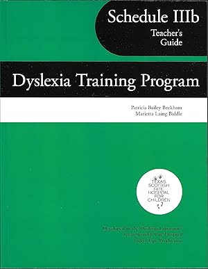 Dyslexia Training Program Schedule IIIb TEacher's Guide